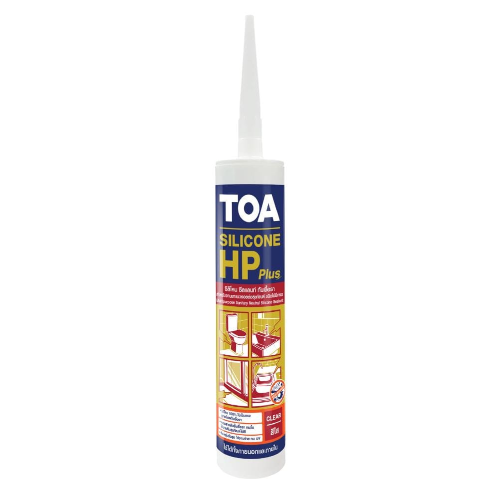 ซิลิโคนไร้กรดกันเชื้อรา TOA HP PLUS 280 มล. สีใส