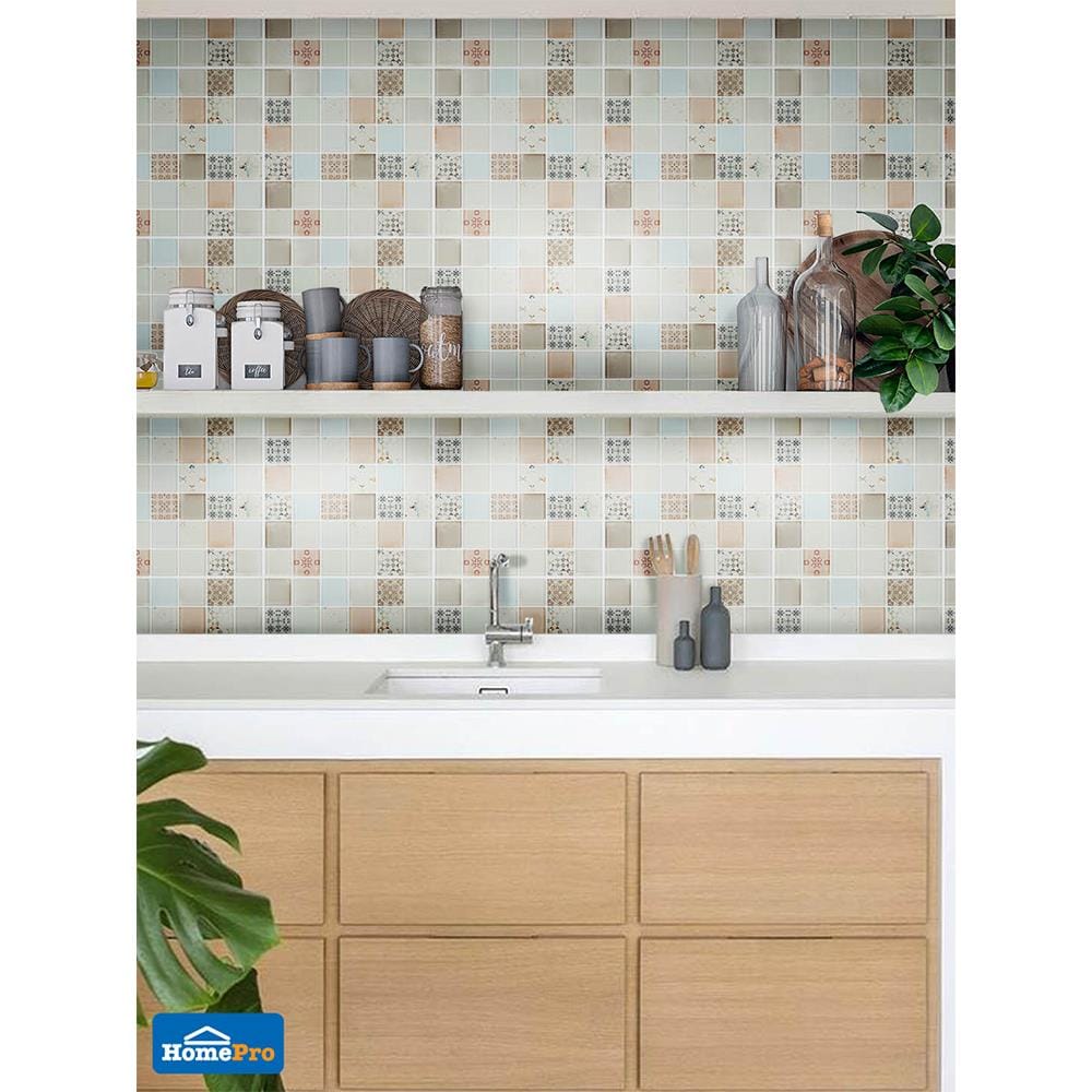 โมเสคแก้ว 30x30 ซม. TARA HPR-215 MARBLE สีขาว