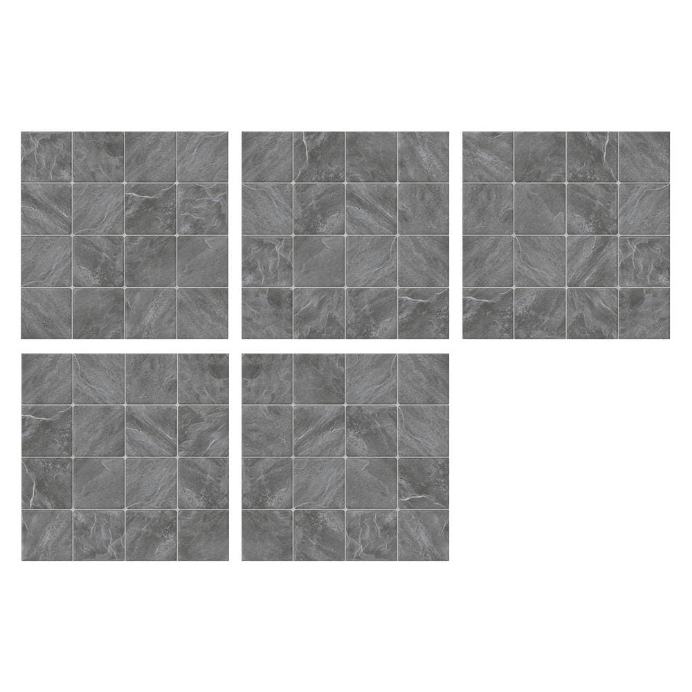 กระเบื้องพื้นพอร์ซเลน  16x16 นิ้ว COTTO เธอราพีกริด กริจิโอ เทา PM 0.96M2