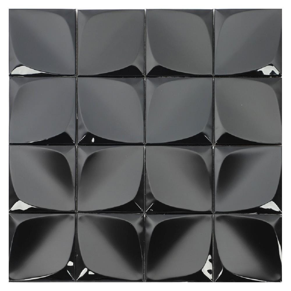 โมเสคแก้ว 30x30 ซม. TARA HPR-219 MIDNIGHT สีดำ