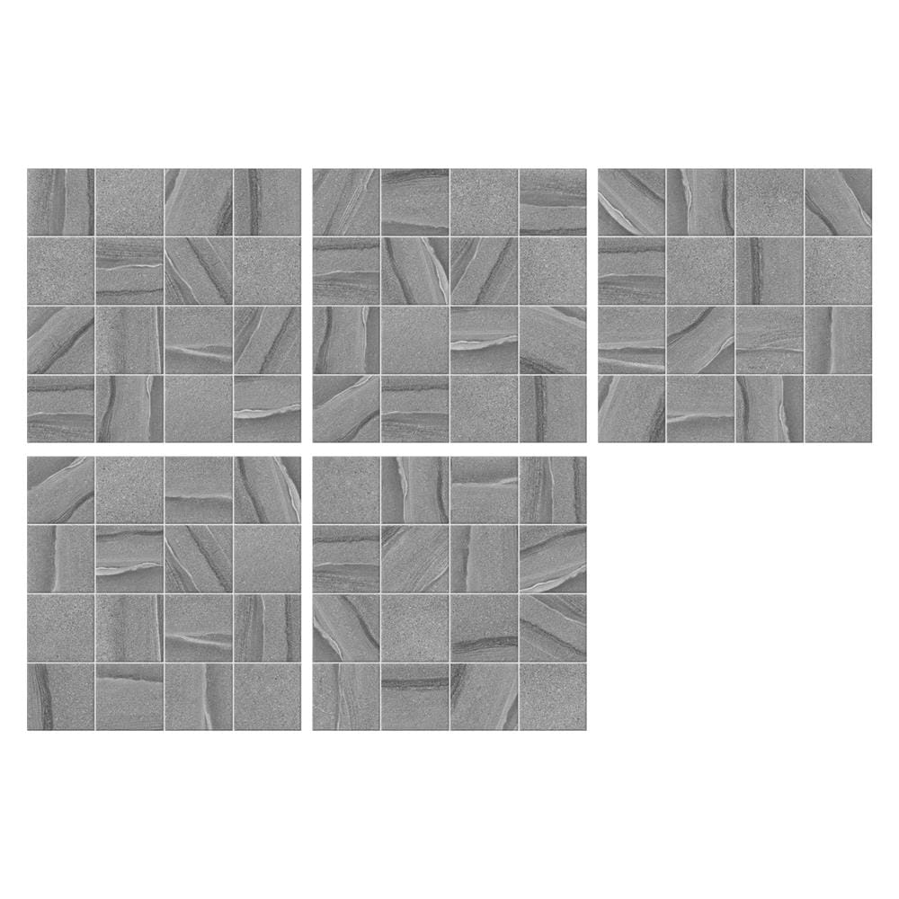 กระเบื้องพื้นพอร์ซเลน  16x16 นิ้ว COTTO ลากูนกริด กริจิโอ เทา PM 0.96 ตร.ม.