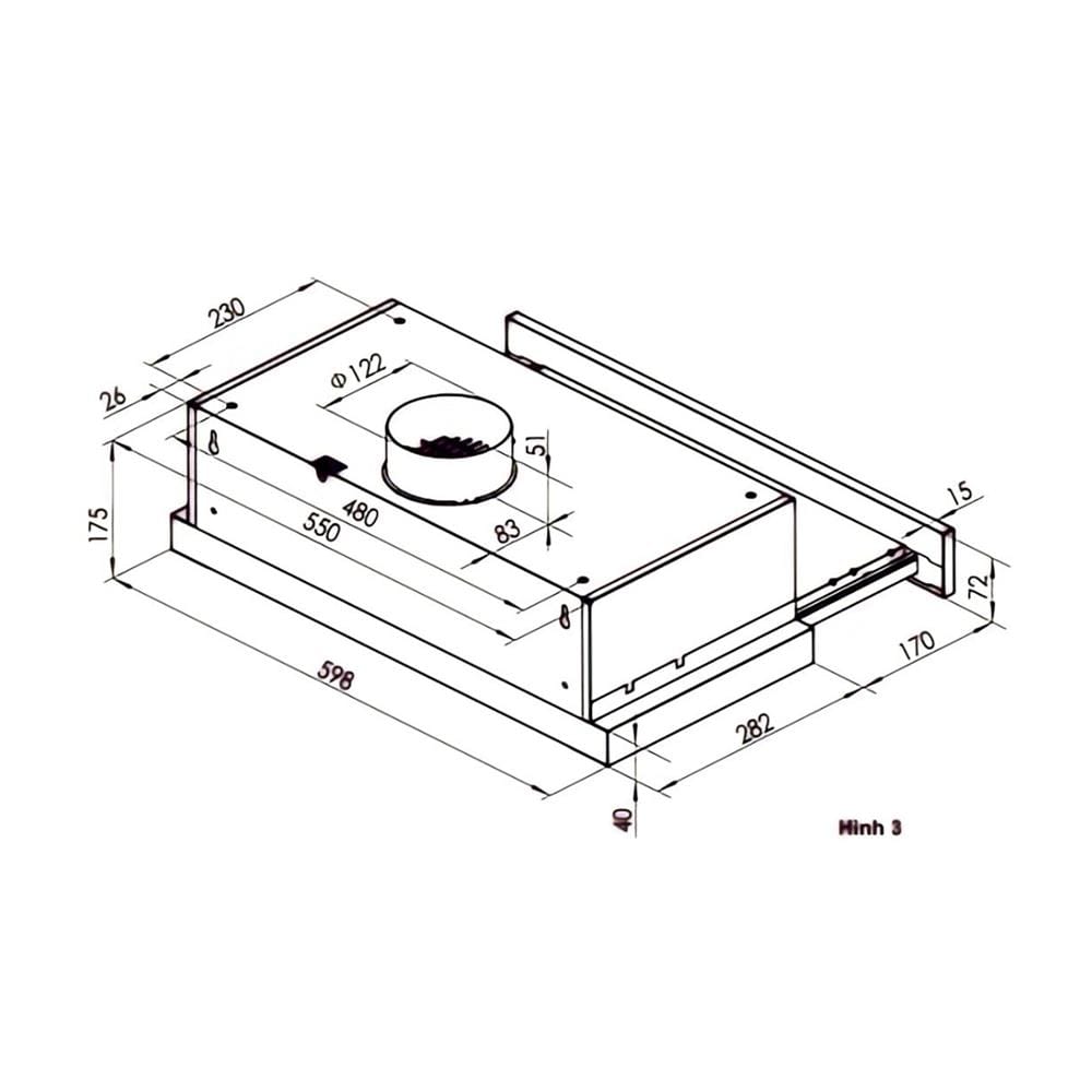 เครื่องดูดควันมาตรฐาน ELECTROLUX ECP6541B 60 ซม.