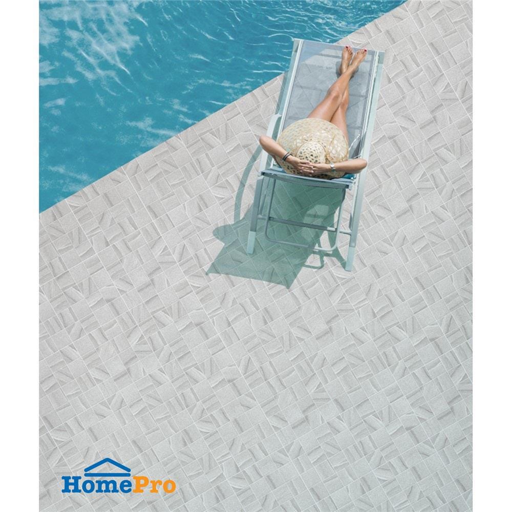 กระเบื้องพื้นพอร์ซเลน  16x16 นิ้ว COTTO ลากูนกริด บลองโค ขาว PM 0.96 ตร.ม.