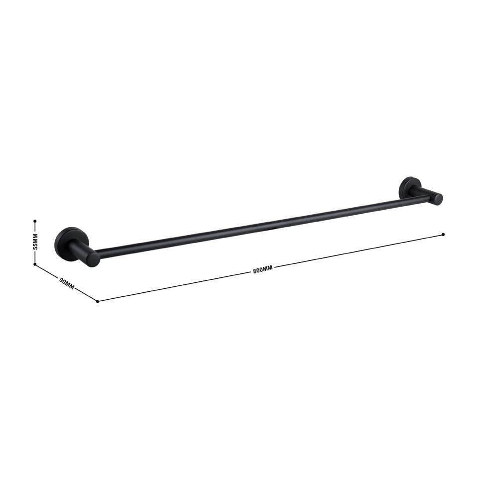 ราวแขวนผ้า RASLAND RA 80-BLACK 80 ซม. สีดำ