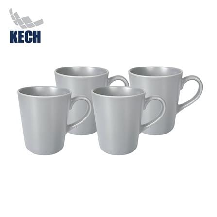 ถ้วยหูเซรามิก 300ml KECH LANZO GRAY 4 ใบ/ชุด