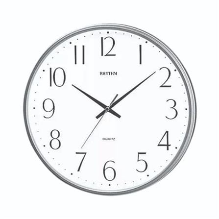 นาฬิกาแขวน RHYTHM CMG817NR19 12.5 นิ้ว สีเงิน_0