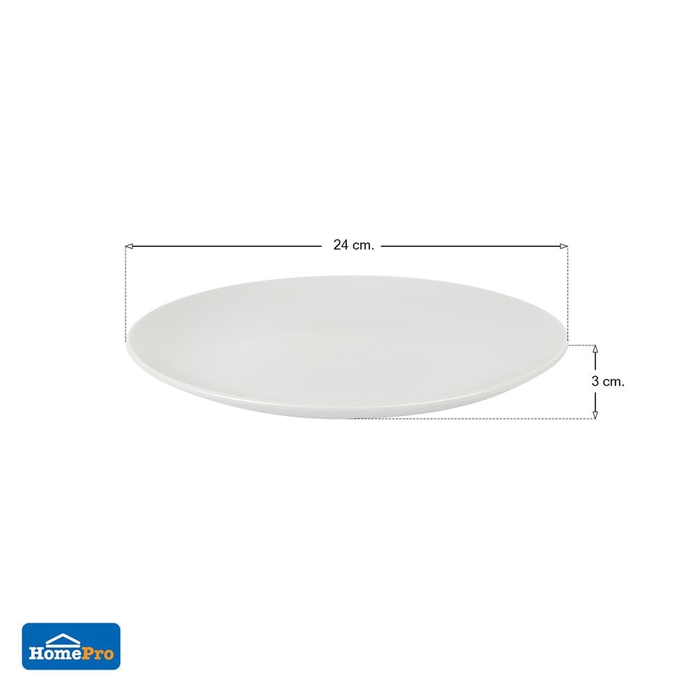 ชุดจานบัวเซรามิก 9.5 นิ้ว KECH LANZO WHITE 4 ใบ