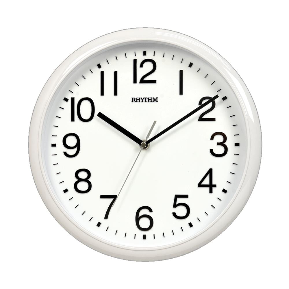 นาฬิกาแขวนพลาสติก RHYTHM CMG579NR03 12 นิ้ว สีขาว