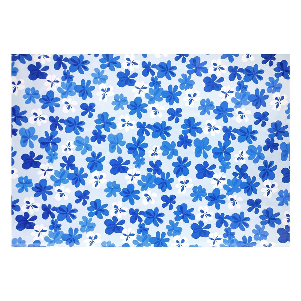 ผ้าปูโต๊ะ PVC SRITHAI 135 ซม. BLUE FLOWER /ม.