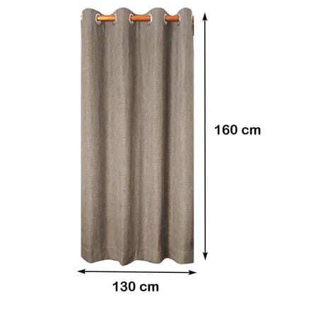 ผ้าม่าน EYELET HOME LIVING STYLE GRAINO UV 130X160 ซม. สีน้ำตาล_5