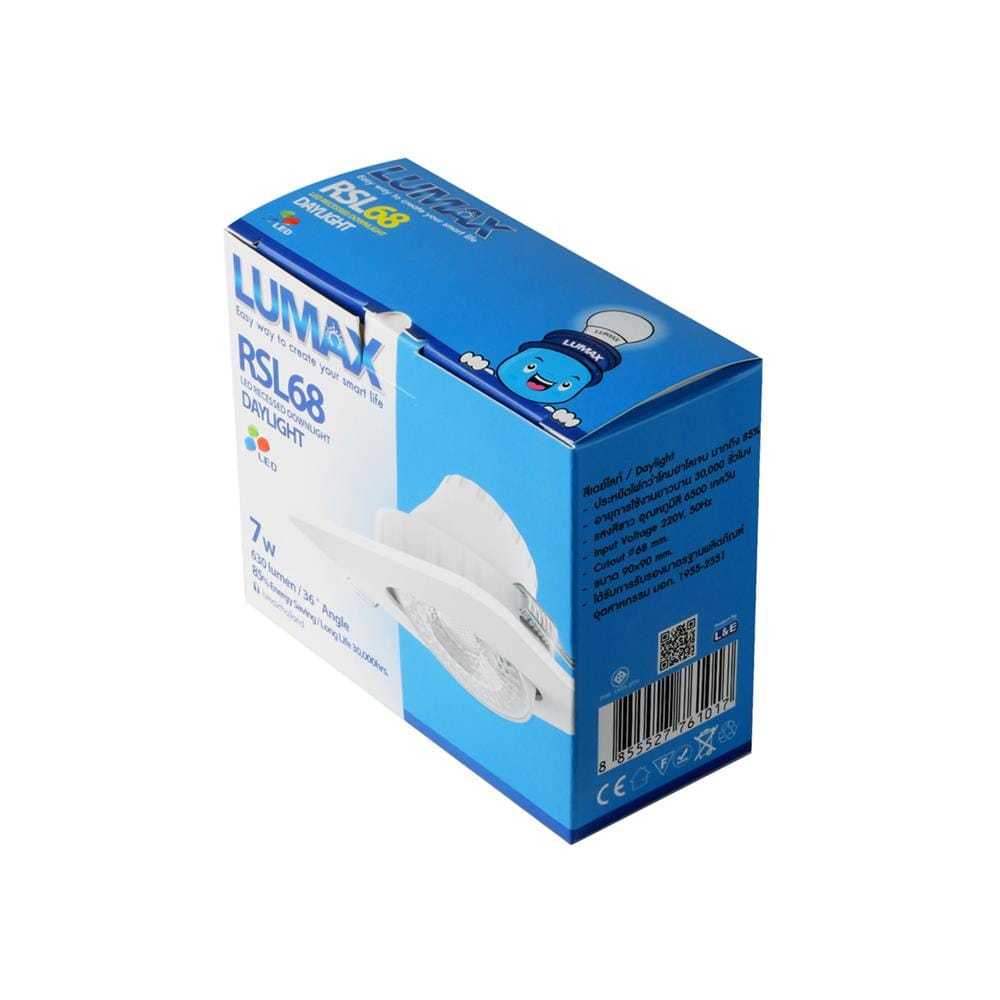 ดาวน์ไลท์ LED LUMAX 19-A7296 3.5 นิ้ว 7 วัตต์ DAYLIGHT สีขาว