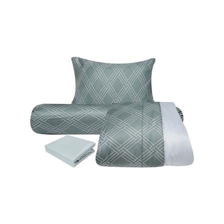 ชุดผ้าปูที่นอน 3.5 ฟุต 4 ชิ้น HOME LIVING STYLE JUNIPER สีเขียว_1