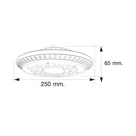 โคมไฮเบย์ LED HI-TEK HFIHE0100D 100 วัตต์ DAYLIGHT สีดำ_4