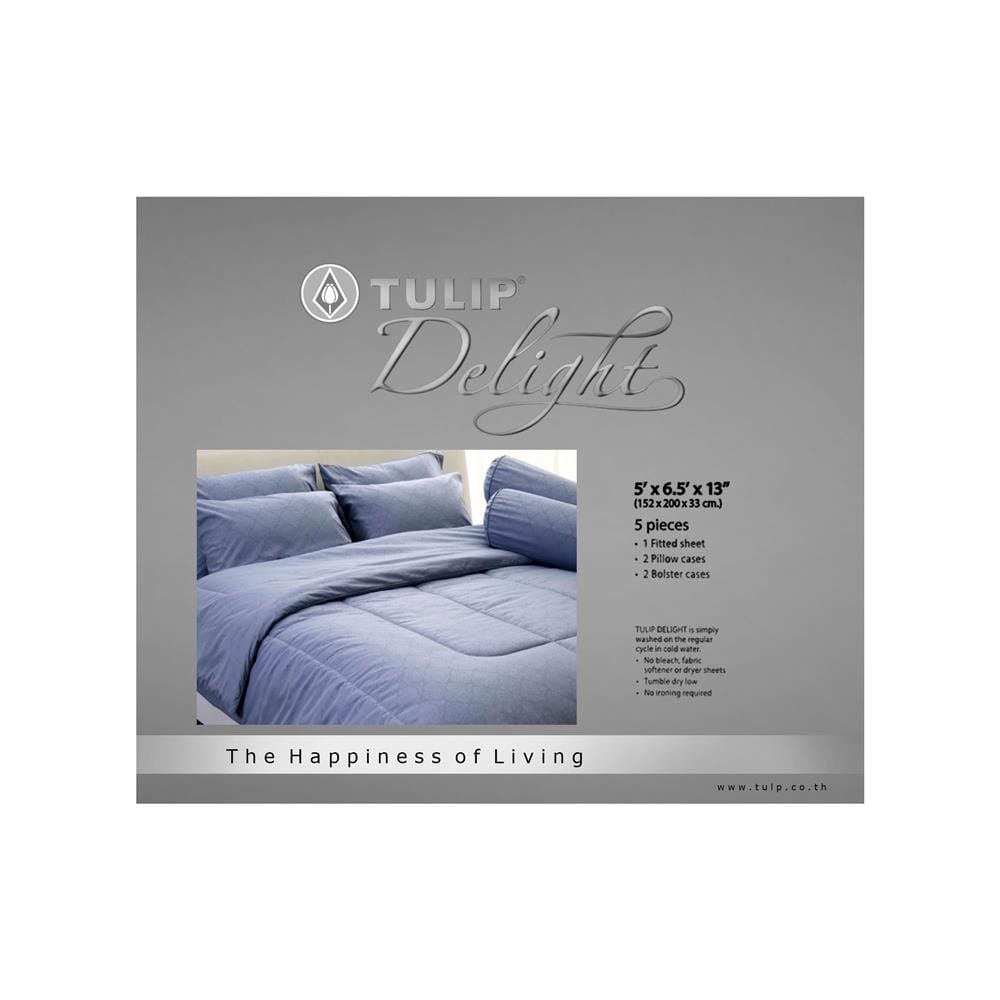 ชุดผ้าปูที่นอน 5 ฟุต 5 ชิ้น TULIP DELIGHT 60057-DL510