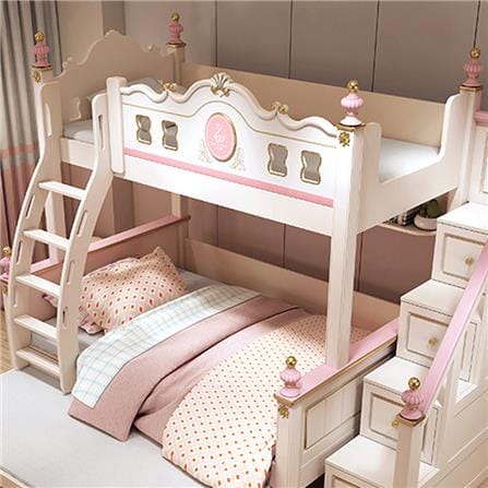 เตียง 2 ชั้น 4 ฟุต DREAM CAR KID QUEEN 1007-4 สีชมพู/ขาว_4
