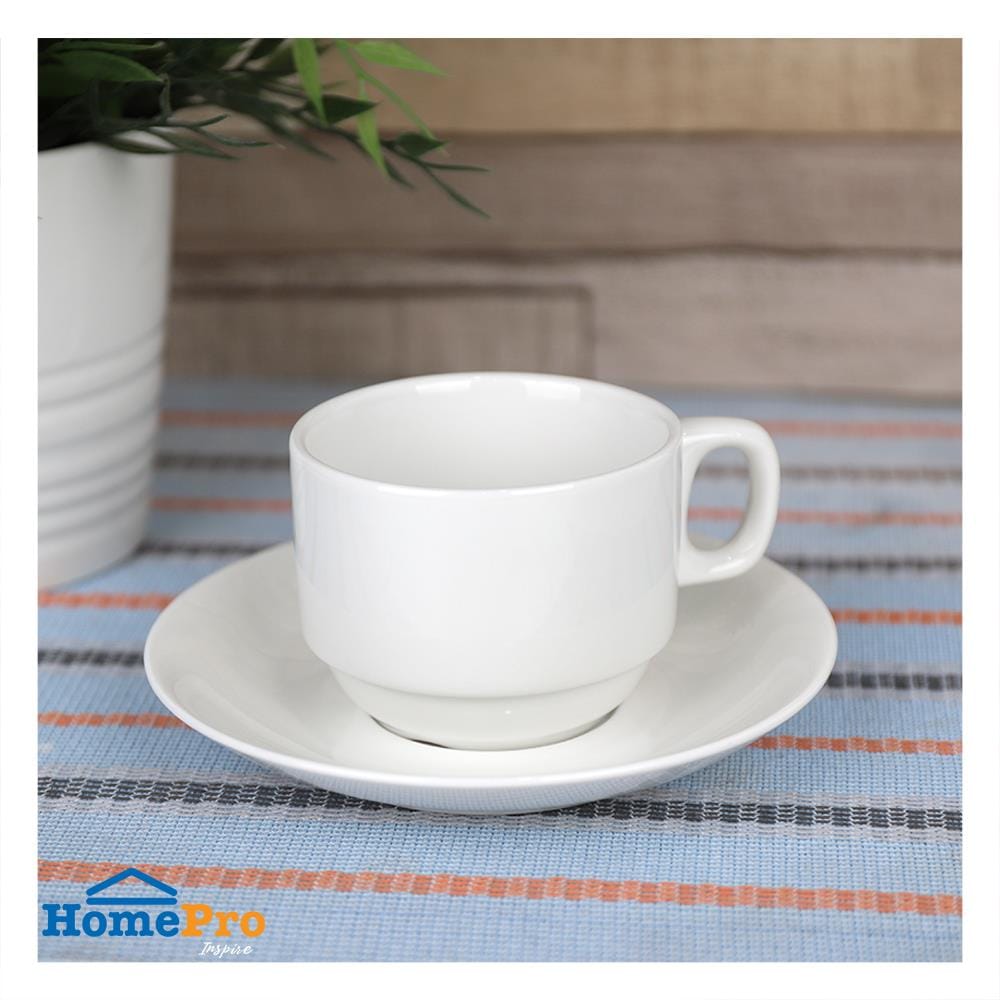 ชุดถ้วยกาแฟ PORCELAIN 220 มล. KECH SNOW STACK