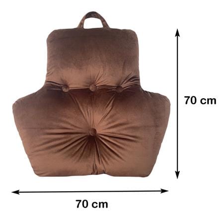 เบาะรองหลัง HOME LIVING STYLE HOWDENA 28X28 นิ้ว สีน้ำตาล_5