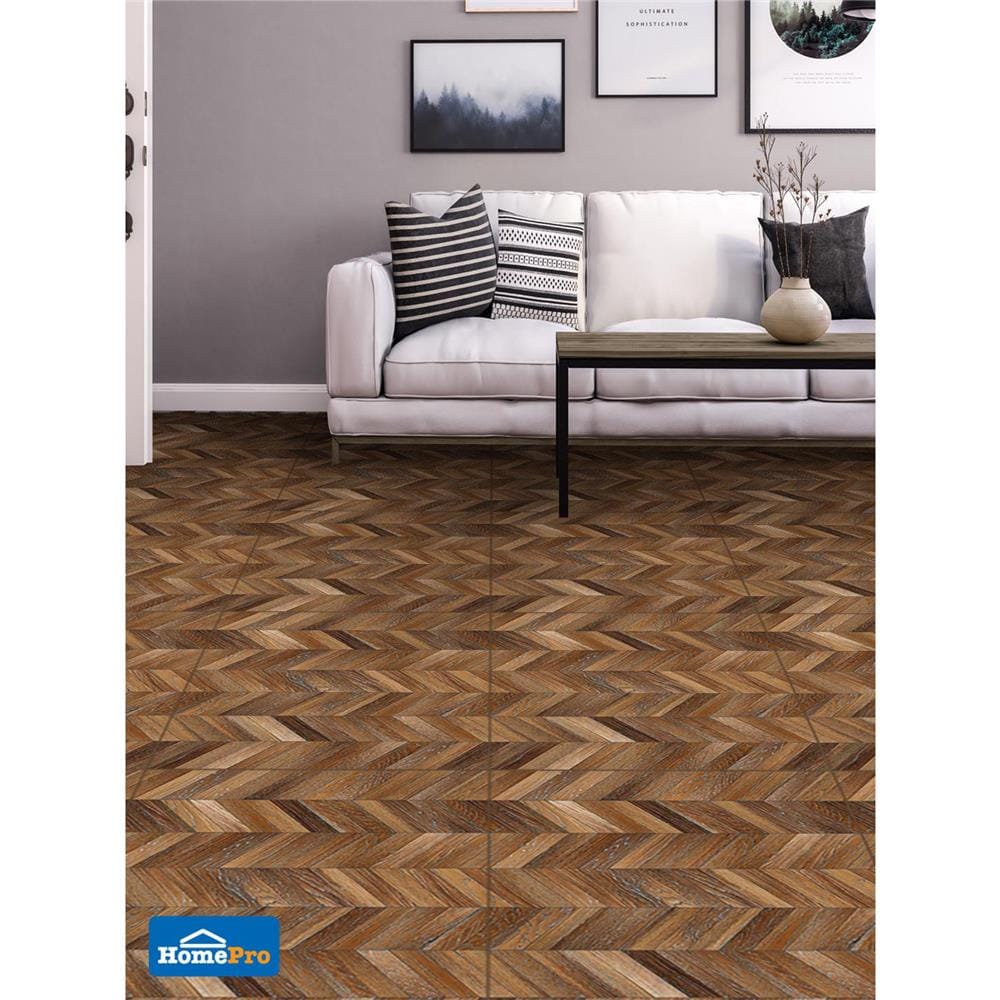 กระเบื้องพื้น 60x60 ซม. MAXIMUS ทีค ปาร์เก้ น้ำตาล A 1.44M2