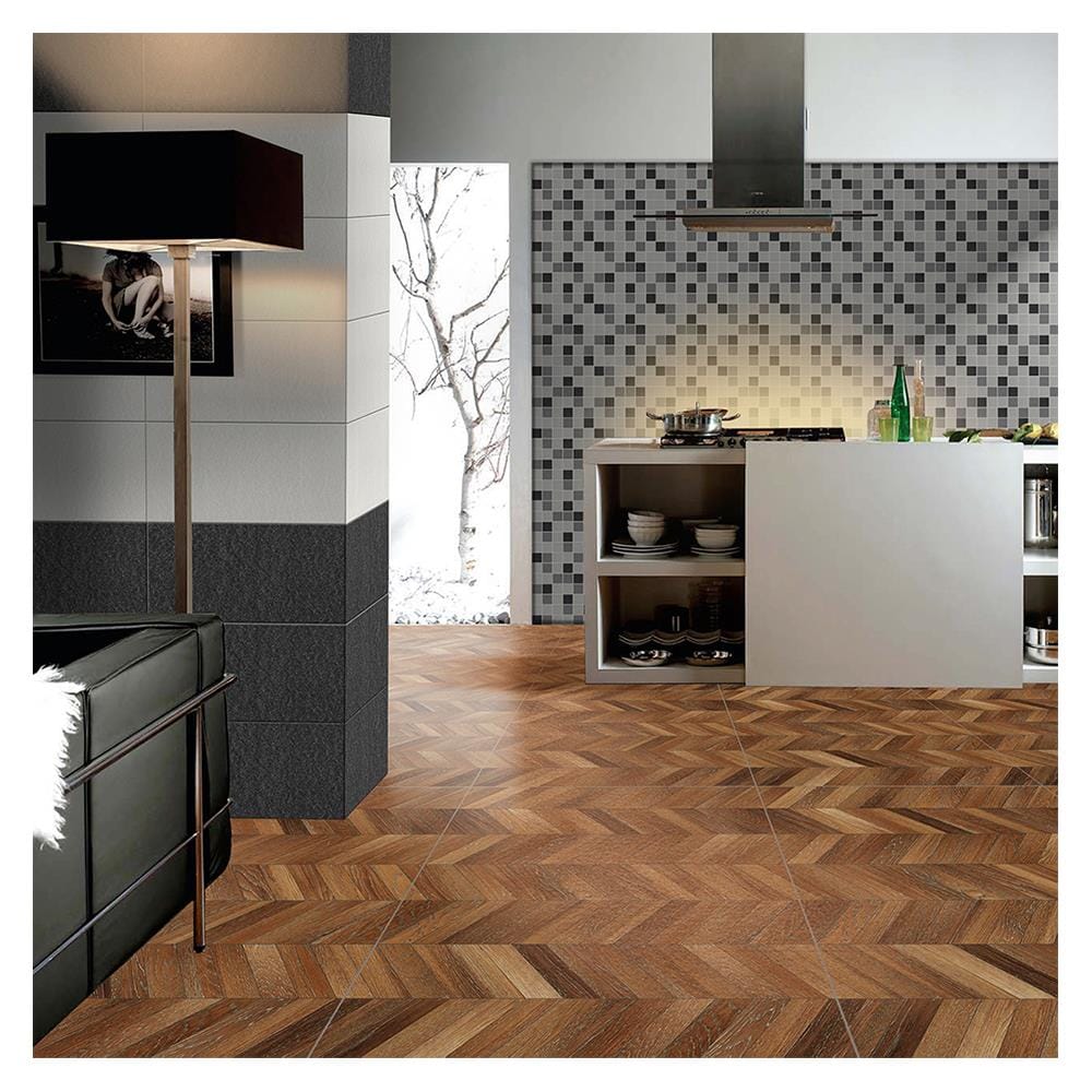 กระเบื้องพื้น 60x60 ซม. MAXIMUS ทีค ปาร์เก้ น้ำตาล A 1.44M2