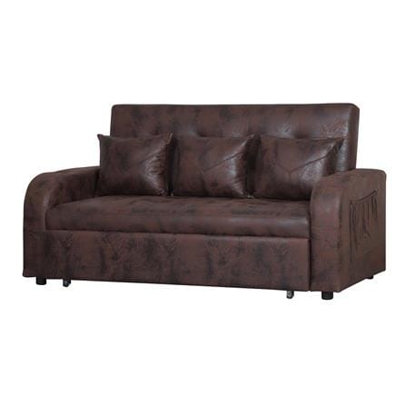 โซฟาเบด AS FURNITURE THANOS PU สีน้ำตาลเข้ม_0