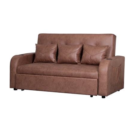 โซฟาเบด AS FURNITURE THANOS PU สีน้ำตาลอ่อน