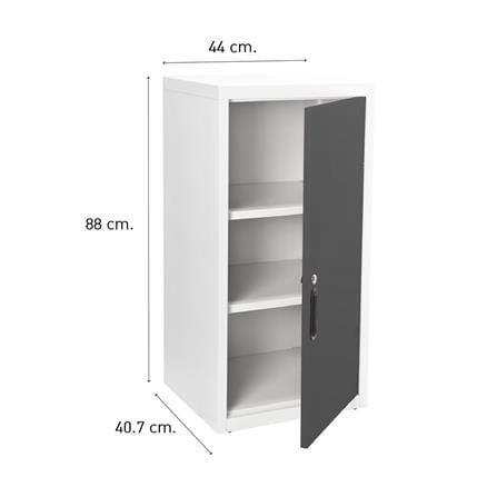 ตู้เหล็กบานเปิดทึบ KIOSK UDB-1 G1 สีขาว/เทา_3