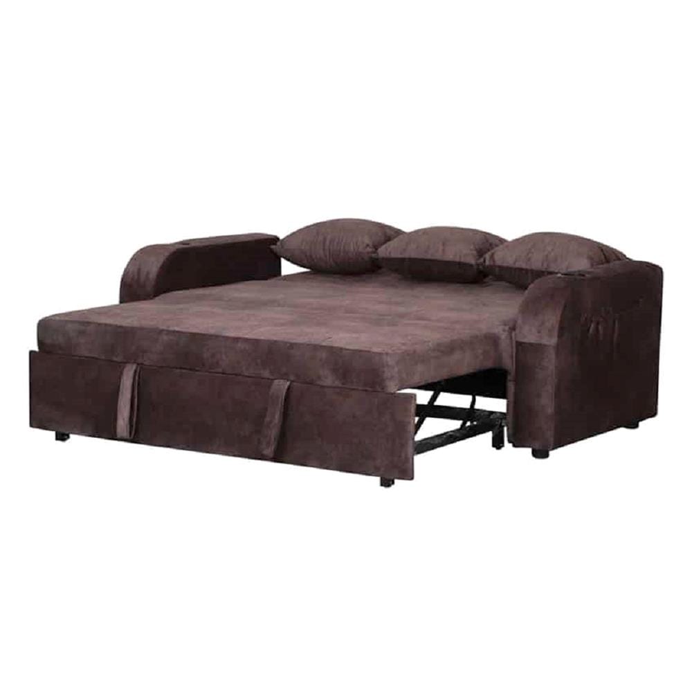 โซฟาเบด AS FURNITURE THANOS ผ้า สีน้ำตาล
