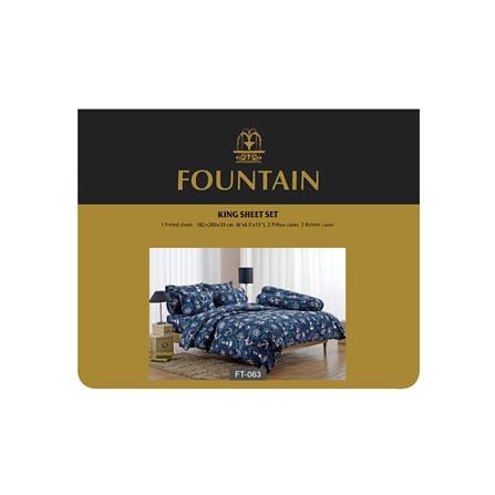 ชุดผ้าปูที่นอน 6 ฟุต 5 ชิ้น FOUNTAIN PRINTED 70106-FT063_3