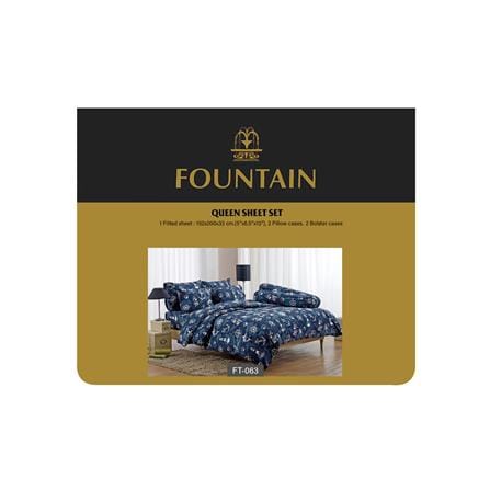 ชุดผ้าปูที่นอน 5 ฟุต 5 ชิ้น FOUNTAIN PRINTED 70107-FT063_3