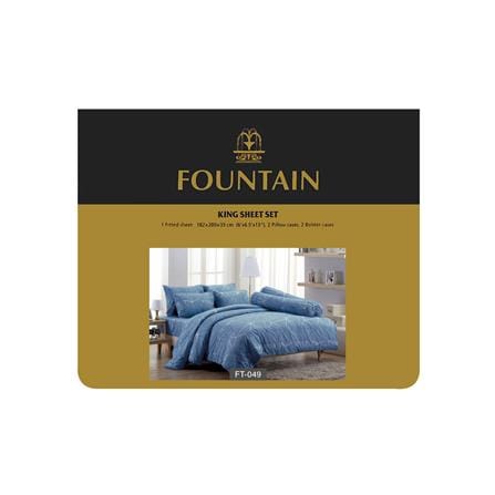 ชุดผ้าปูที่นอน 6 ฟุต 5 ชิ้น FOUNTAIN PRINTED 70106-FT049_3