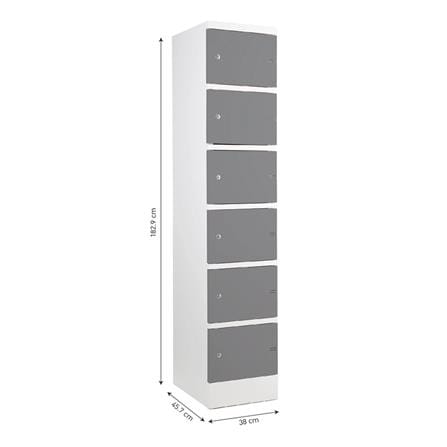 ตู้เหล็กสูงบานเปิดทึบ KIOSK ELK-6 สีขาว/สีเทา_3