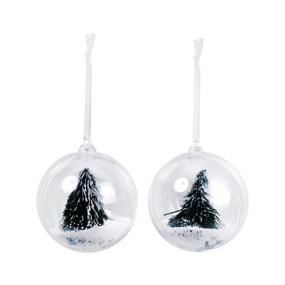 ชุดบอลตกแต่ง SIAMXMAS TREE ON BALL สีใส (แพ็ก 2 ชิ้น)