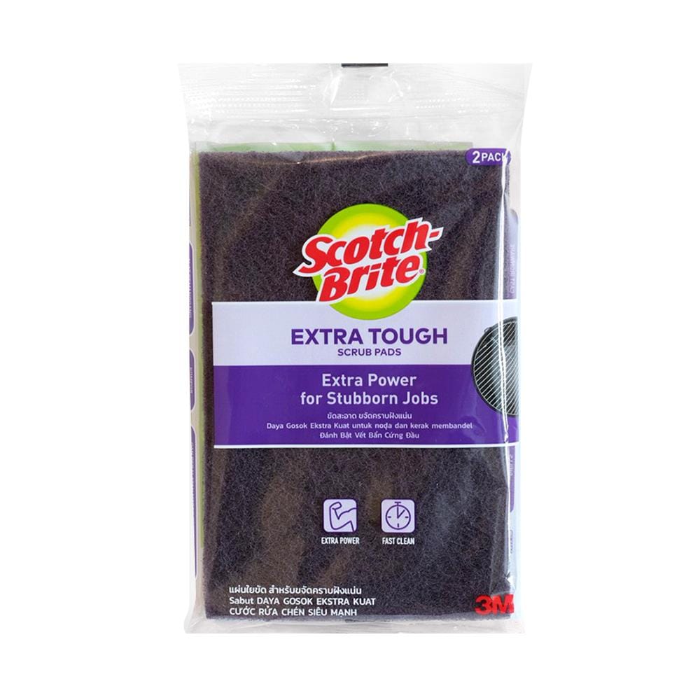 แผ่นใยขัดขจัดคราบไหม้ SCOTCH-BRITE EXTRA TOUGH 4x6 นิ้ว