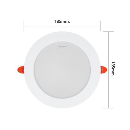 ดาวน์ไลท์ LED LAMPTAN METAL 7.28 นิ้ว 20 วัตต์ DAYLIGHT สีขาว_4