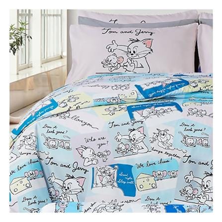 ชุดผ้าปูที่นอน 5 ฟุต 6 ชิ้น PREMIER SATIN TOM AND JERRY PM003_1