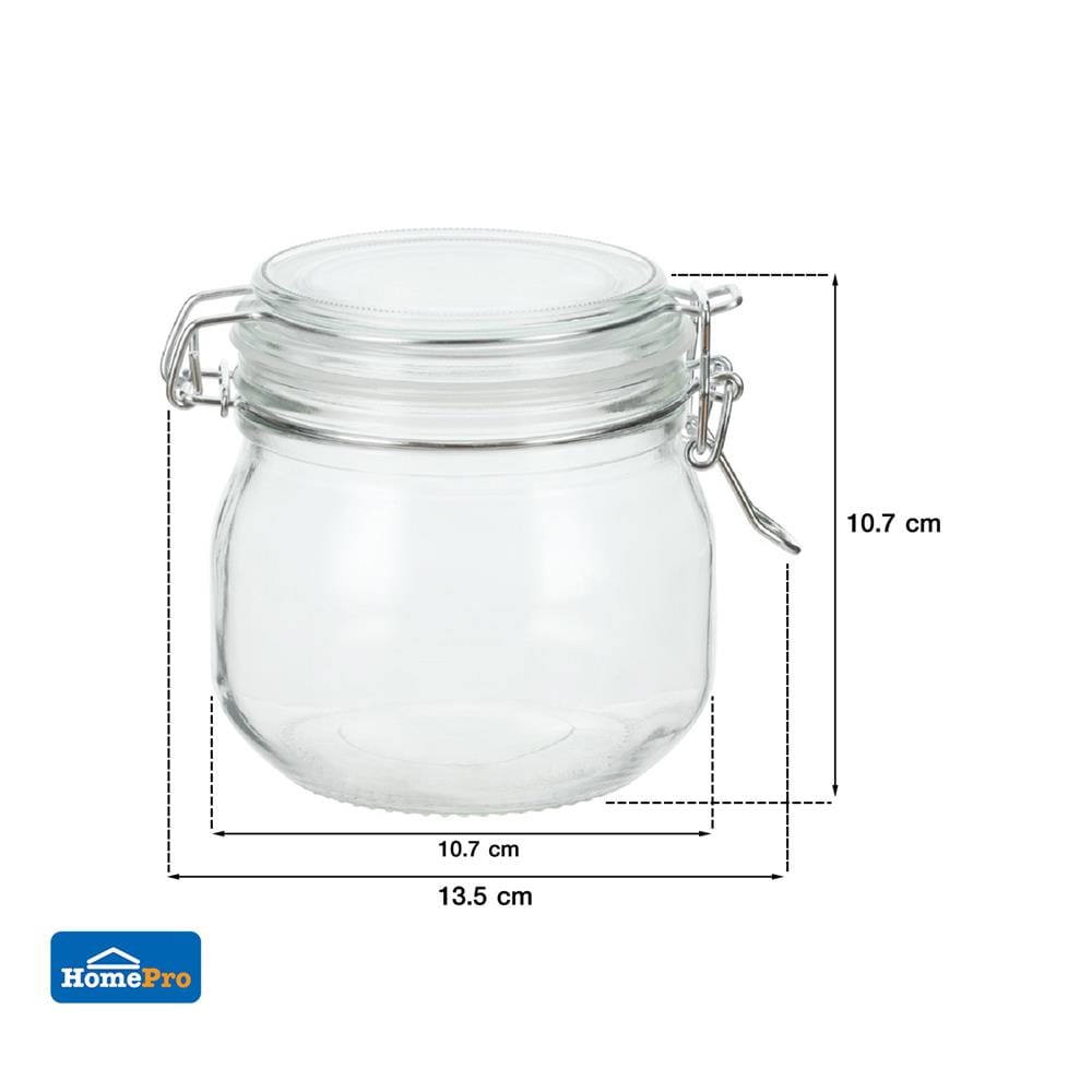ขวดโหลแก้วฝาสปริง KECH CLEAR 0.6 ลิตร