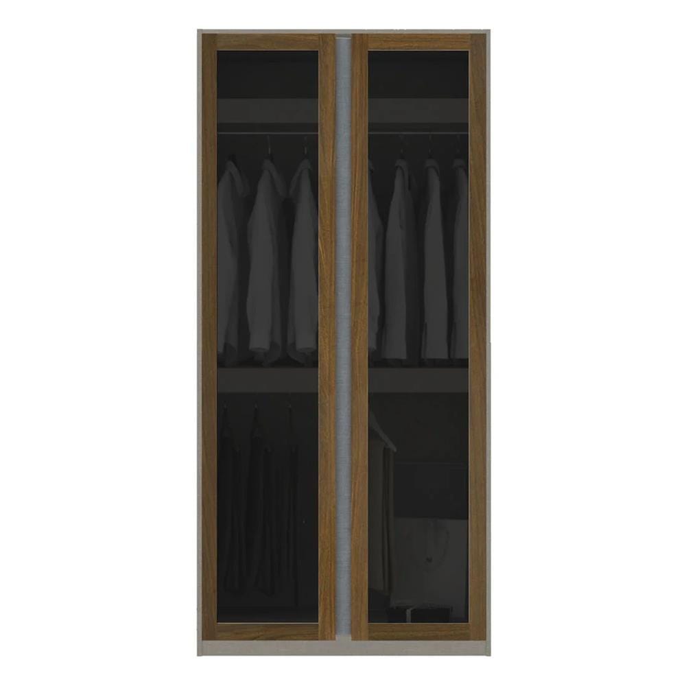 ตู้เสื้อผ้า 2 บานเปิด KONCEPT BLOX 100 ซม. สี WALNUT LEGATO