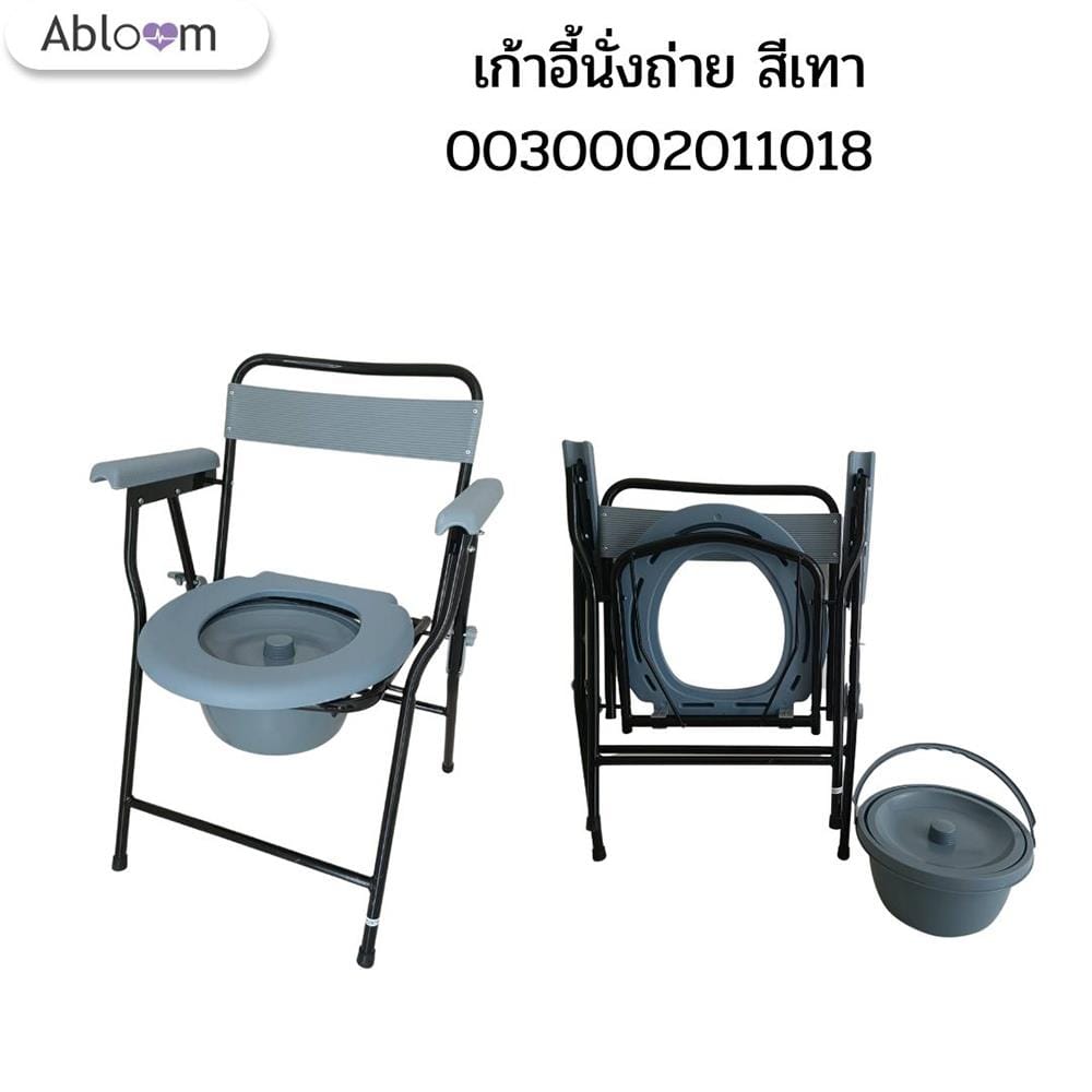 เก้าอี้นั่งถ่าย ABLOOM 0030002011018_เทา_3