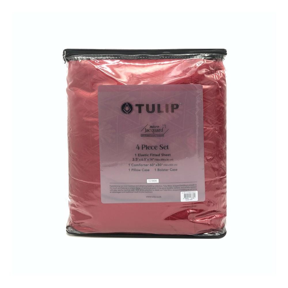 ชุดผ้าปูที่นอน 3.5 ฟุต 4 ชิ้น TULIP MICRO JACQUARD 02185-TJ006