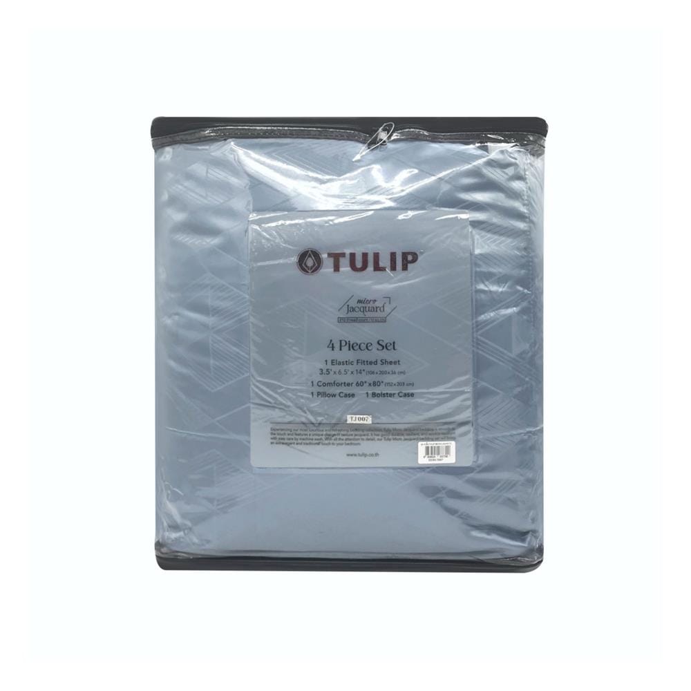 ชุดผ้าปูที่นอน 3.5 ฟุต 4 ชิ้น TULIP MICRO JACQUARD 02185-TJ007