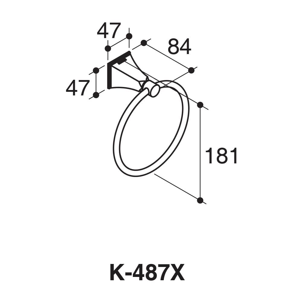 ห่วงแขวนผ้า KOHLER 487X-CP สีโครม