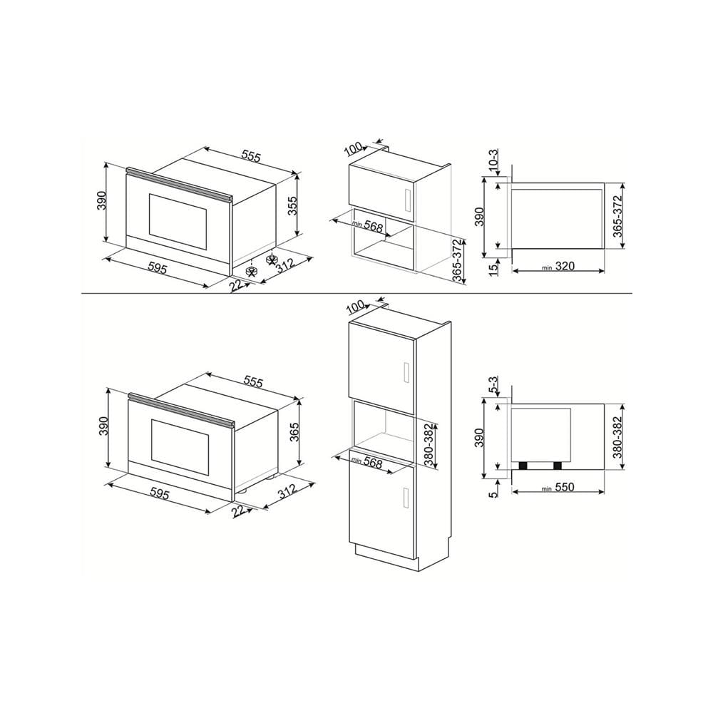 ไมโครเวฟ+เตาอบ SMEG MP322X1+SO6302TX