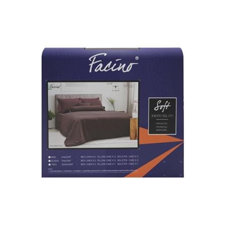 ชุดผ้าปูที่นอน 5 ฟุต 5 ชิ้น FACINO SOLID SF067_4