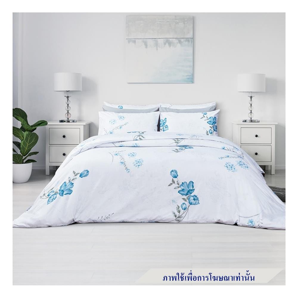 ชุดผ้าปูที่นอน 6 ฟุต 6 ชิ้น PREMIER SATIN ROYAL TOUCH PRINT PC127
