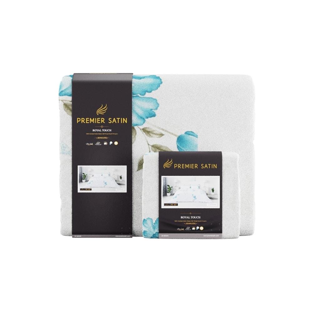 ชุดผ้าปูที่นอน 6 ฟุต 6 ชิ้น PREMIER SATIN ROYAL TOUCH PRINT PC127