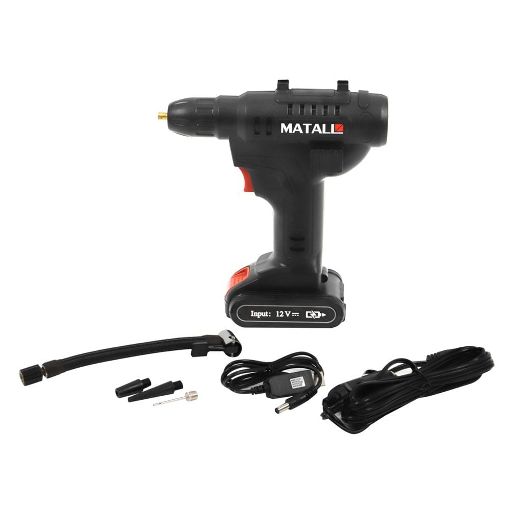 เครื่องสูบลมไฟฟ้าไร้สาย (แบตในตัว) MATALL 12 โวลต์ 120 วัตต์