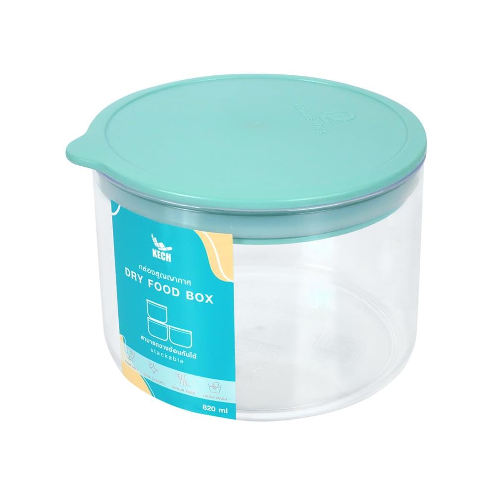 ขวดโหลกลมฝาดึง KECH PASTEL 8131 0.82 ลิตร สีเขียว