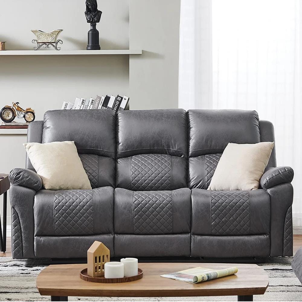 RECLINER 3 ที่นั่ง SB FURNITURE MONKI HQ-08 สีเทา