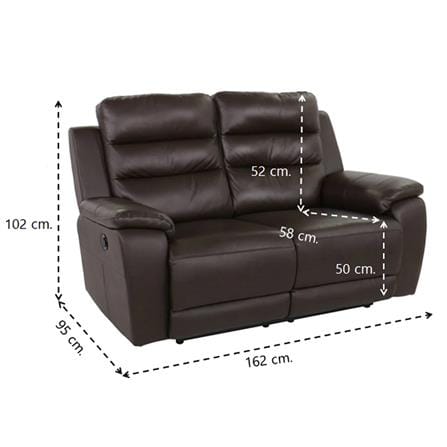 RECLINER 2 ที่นั่ง SB FURNITURE NASANTO สีน้ำตาล_4