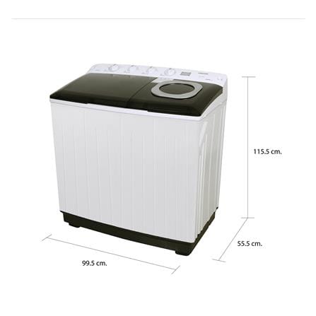 เครื่องซักผ้า 2 ถัง TOSHIBA VH-L150MT 14 กก. สีขาว_4